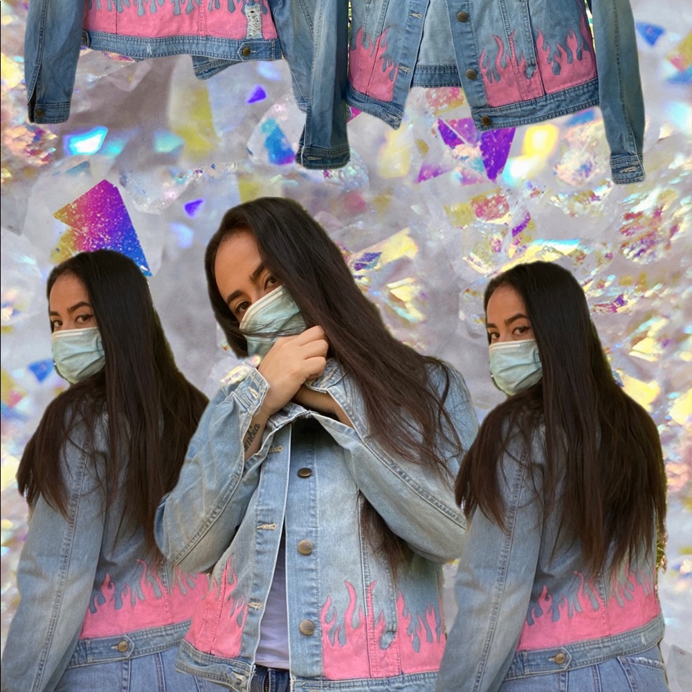 Flames Denim Jacket - image 7